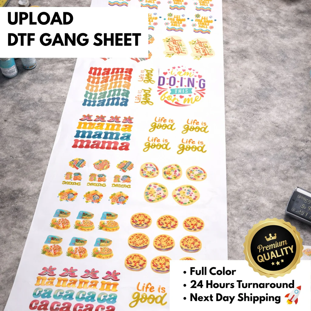 22" DTF Gang Sheet HOT PEEL (Upload File)
