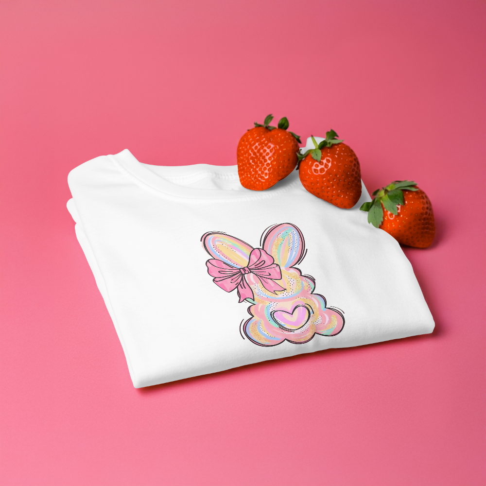 Cute Bunny Pink Ribbon