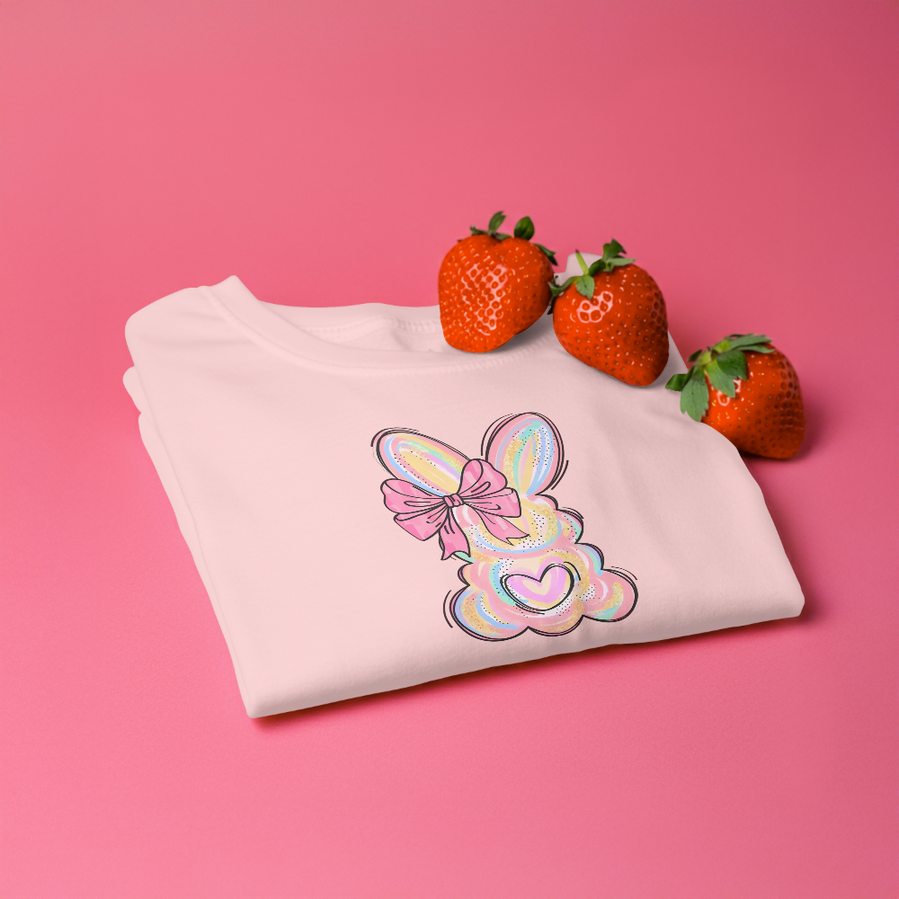 Cute Bunny Pink Ribbon